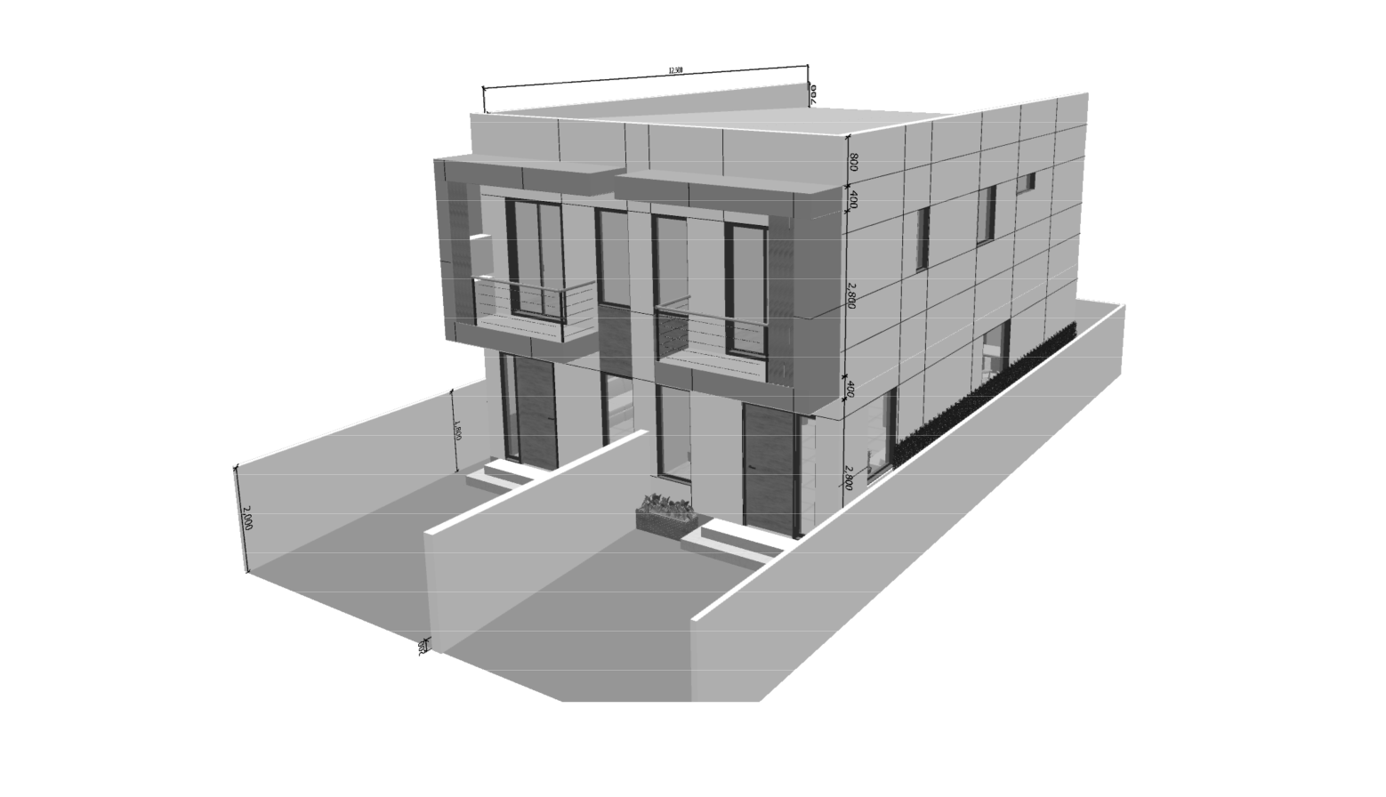 Eco Family Villa render — standard state