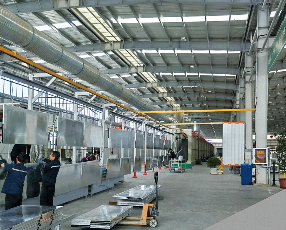 Automated aluminium spraying production line